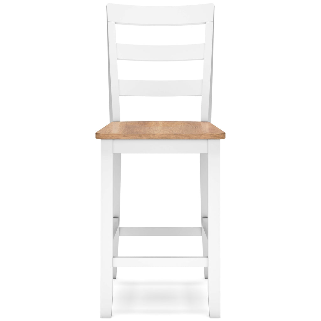 Gesthaven Natural/White Counter Height Dining Room Chair (Set of 2)