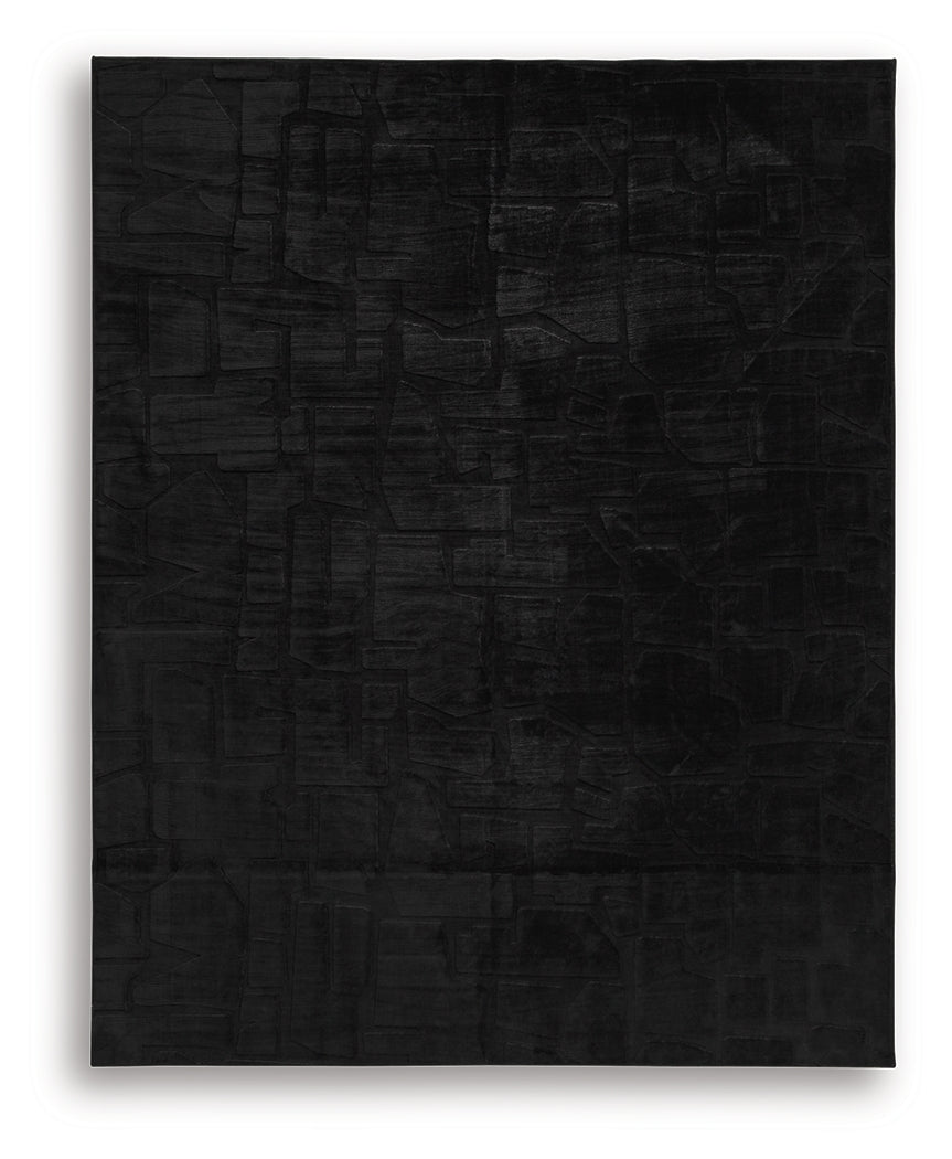 Gibbswell Black Washable Large Rug