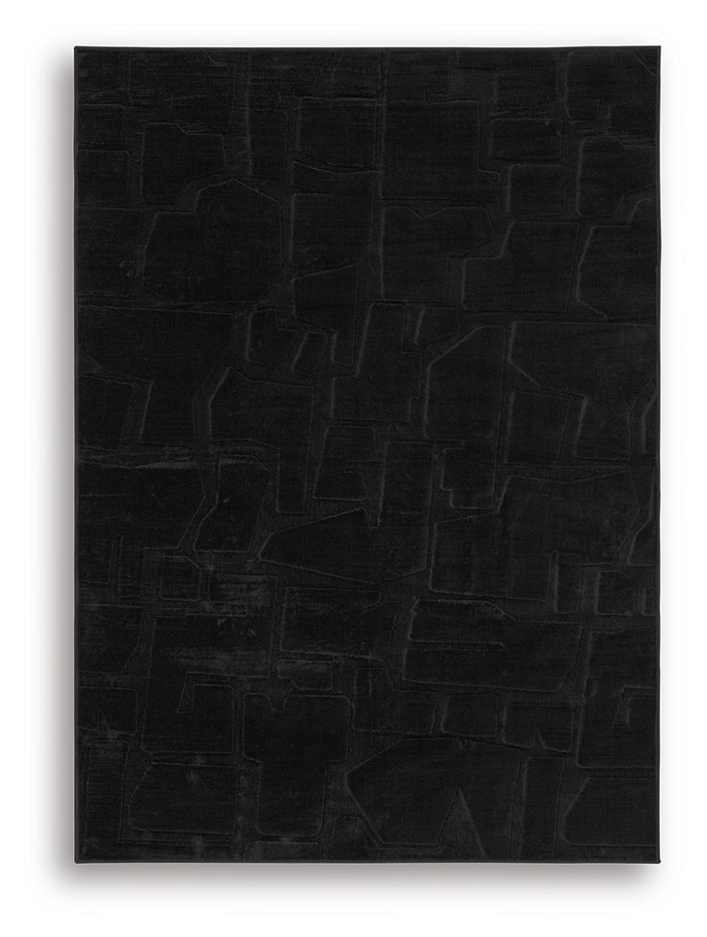 Gibbswell Black Washable Medium Rug