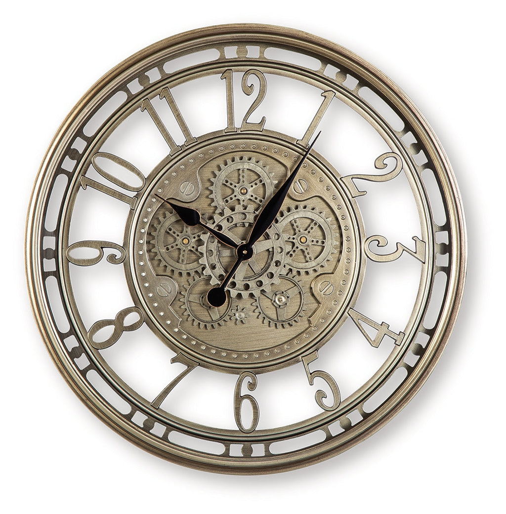 Gilover Champagne Finish Wall Clock