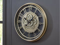 Gilover Champagne Finish Wall Clock
