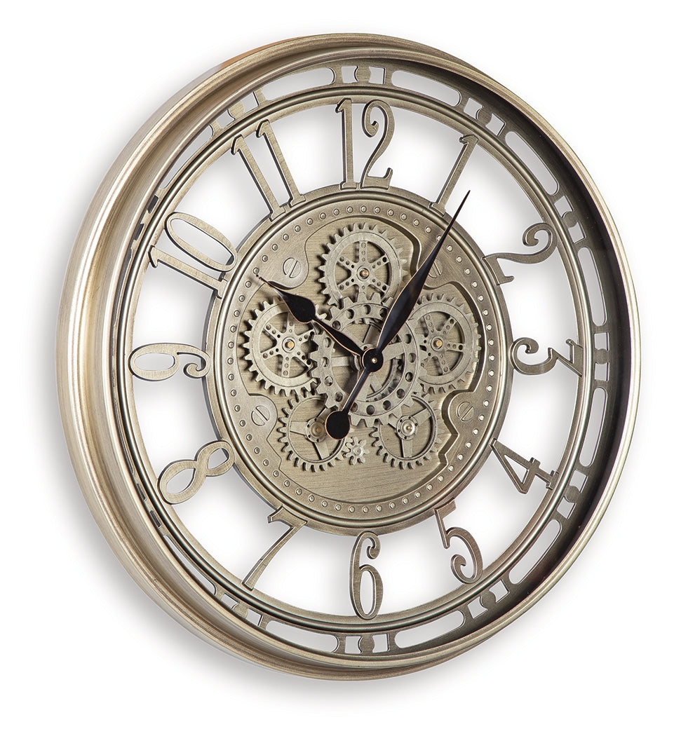 Gilover Champagne Finish Wall Clock