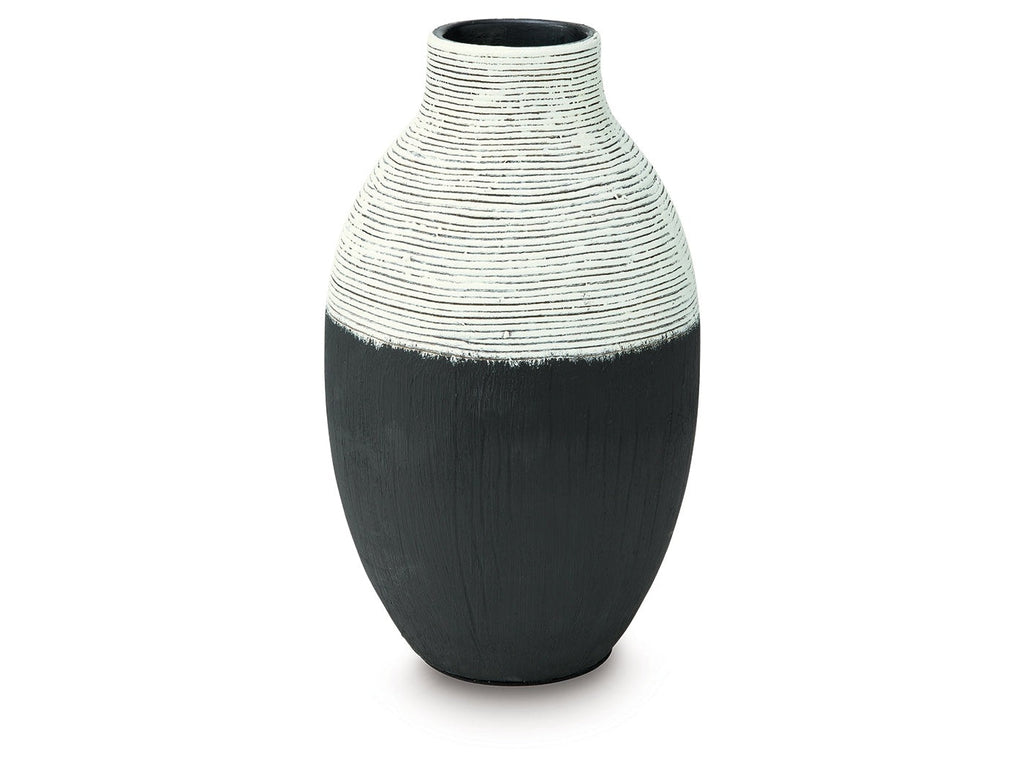 Girtha Antique White/Black Vase (13''H)