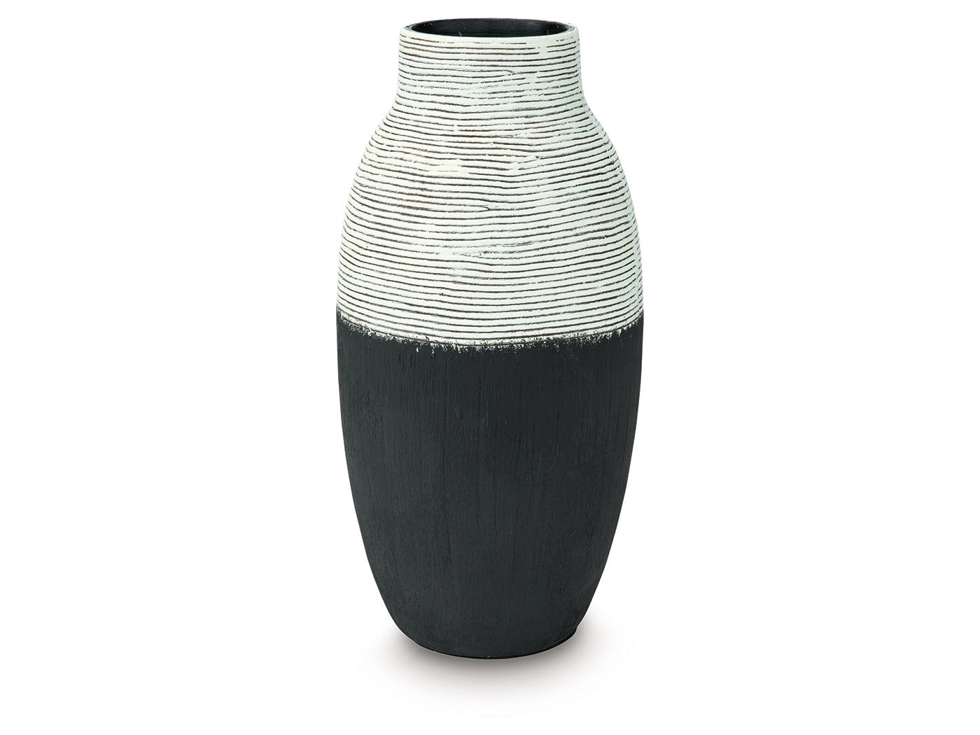 Girtha Antique White/Black Vase (16''H)