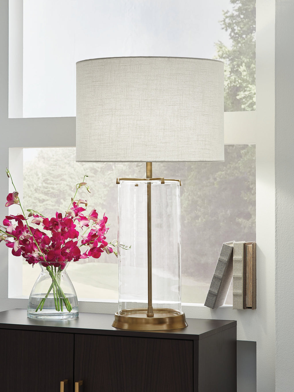 Gizeh Clear/Gold Table Lamp