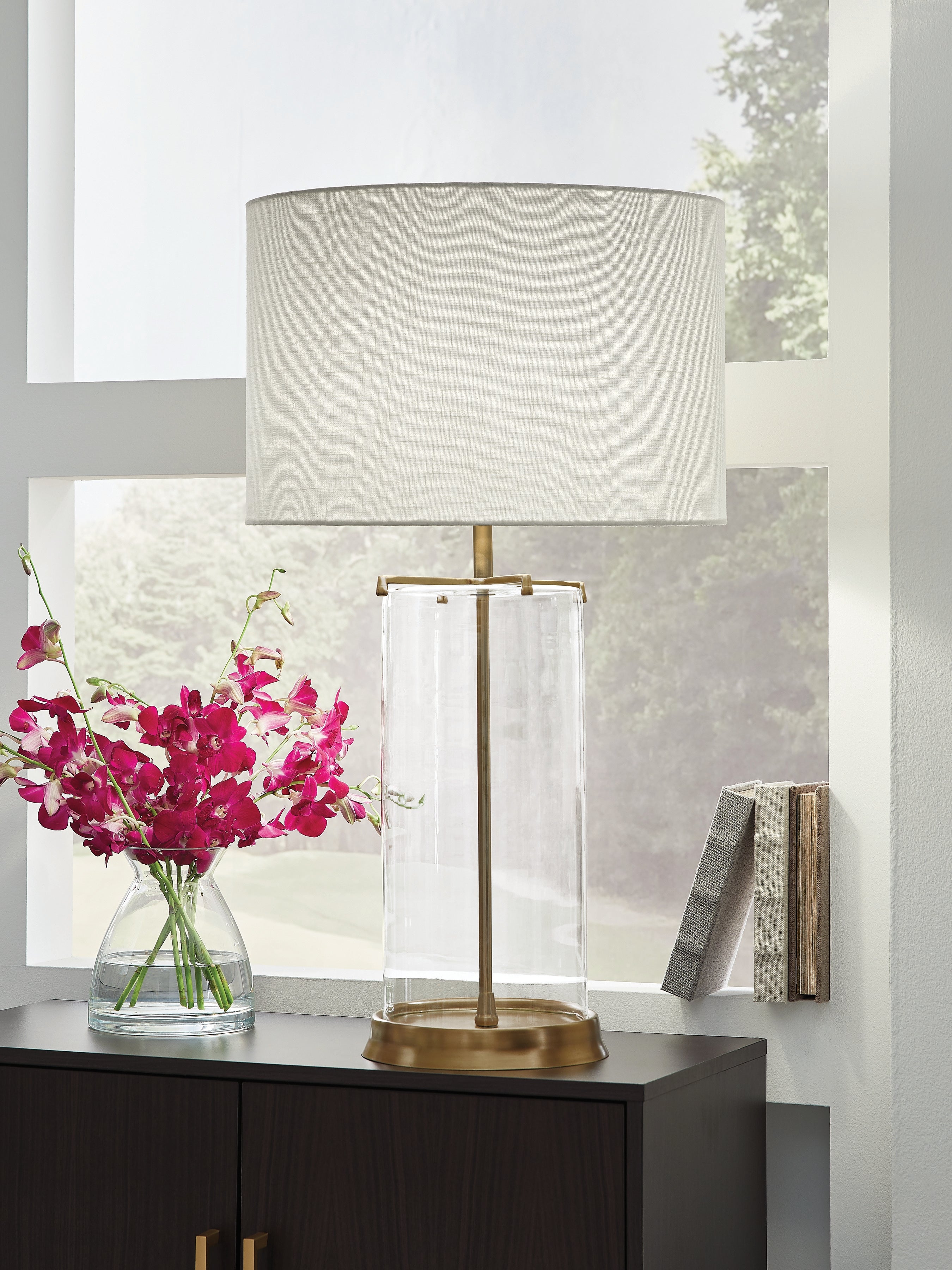 Gizeh Clear/Gold Table Lamp