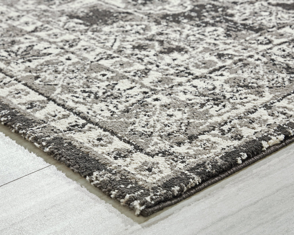 Glennisman Black/Gray/Ivory Large Rug