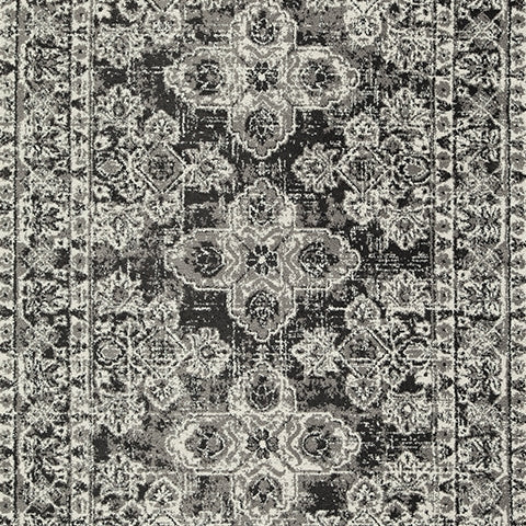 Glennisman Black/Gray/Ivory Medium Rug