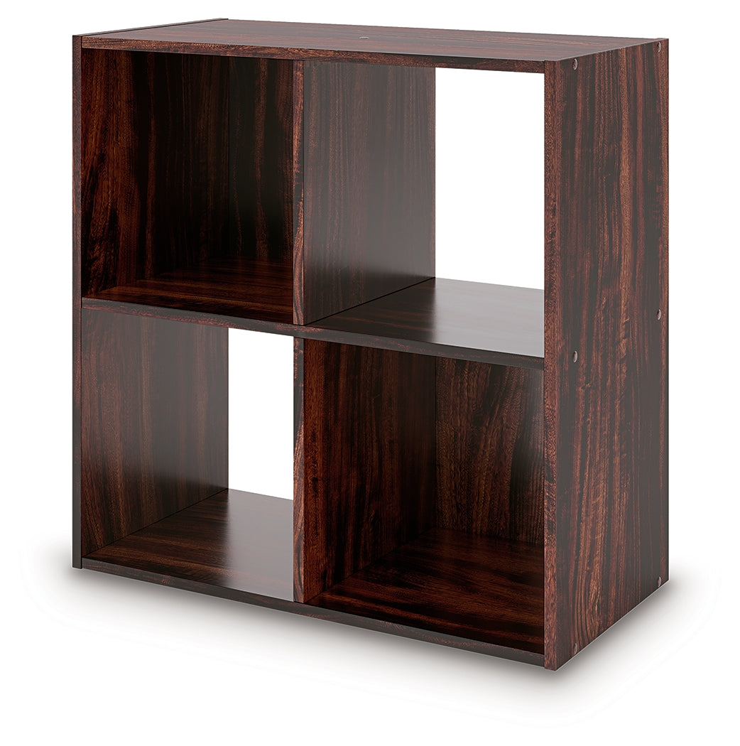 Glosmount Cherry/Light Brown Four Cube Organizer