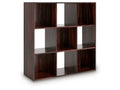 Glosmount Cherry/Light Brown Nine Cube Organizer