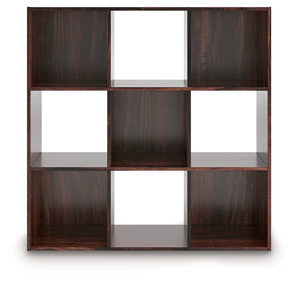 Glosmount Cherry/Light Brown Nine Cube Organizer