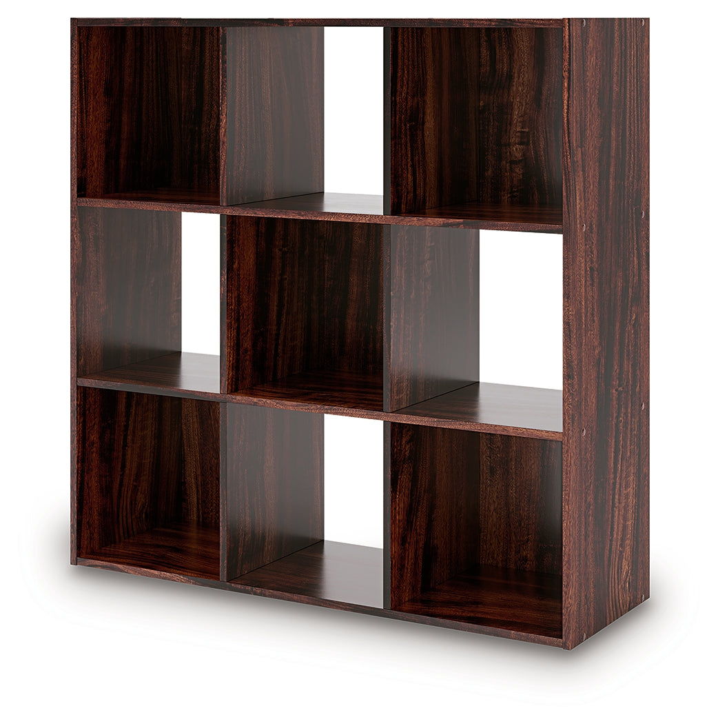 Glosmount Cherry/Light Brown Nine Cube Organizer