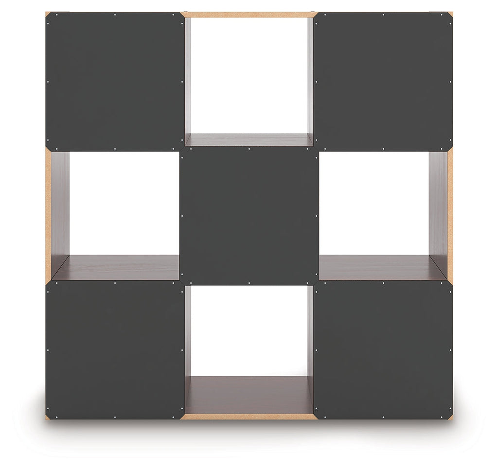 Glosmount Cherry/Light Brown Nine Cube Organizer
