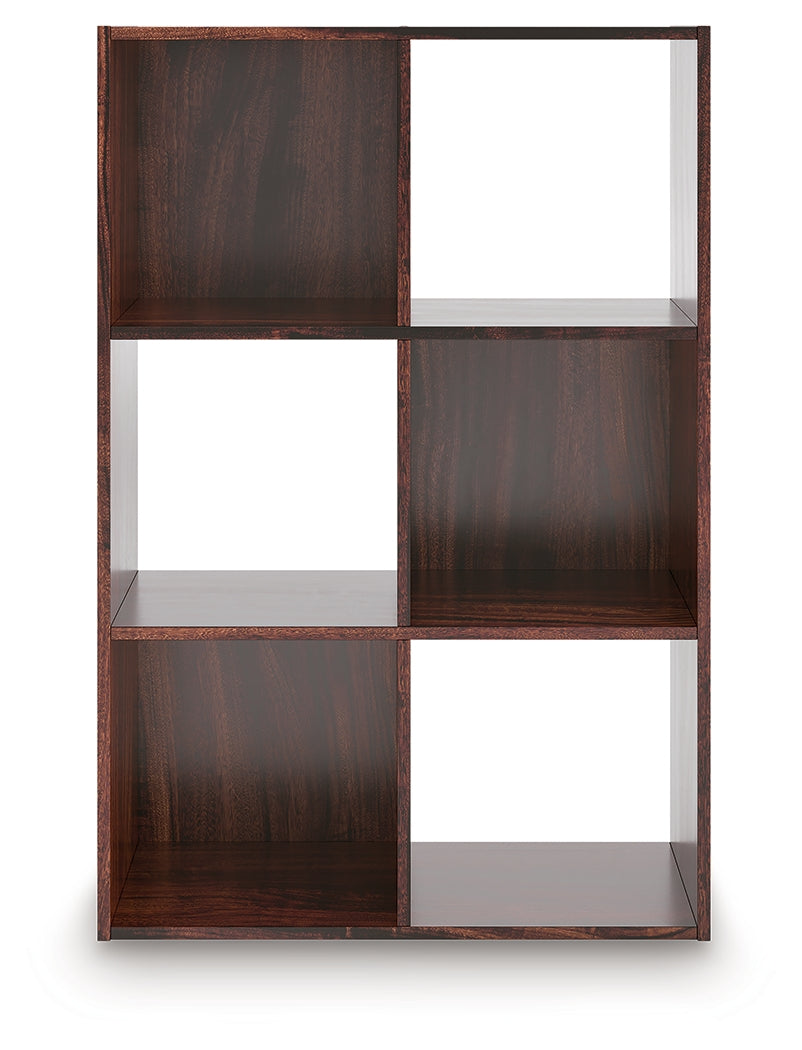 Glosmount Cherry/Light Brown Six Cube Organizer