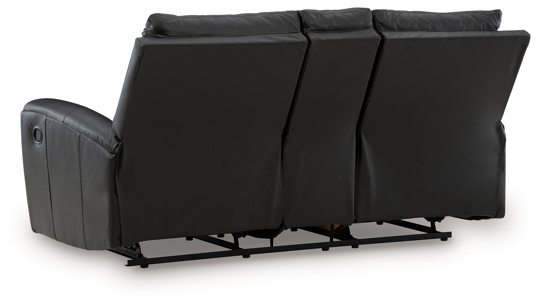 Glossmore Black DBL Rec Loveseat w/Console