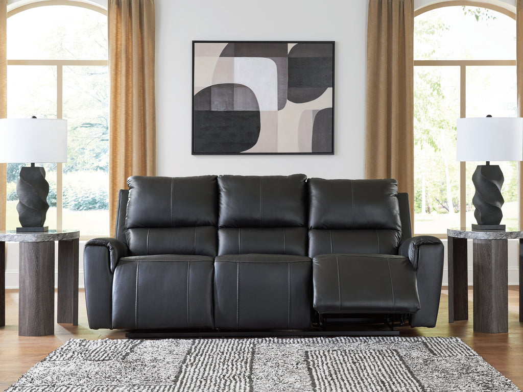 Glossmore Black Reclining Sofa