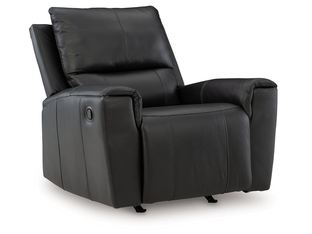 Glossmore Black Rocker Recliner