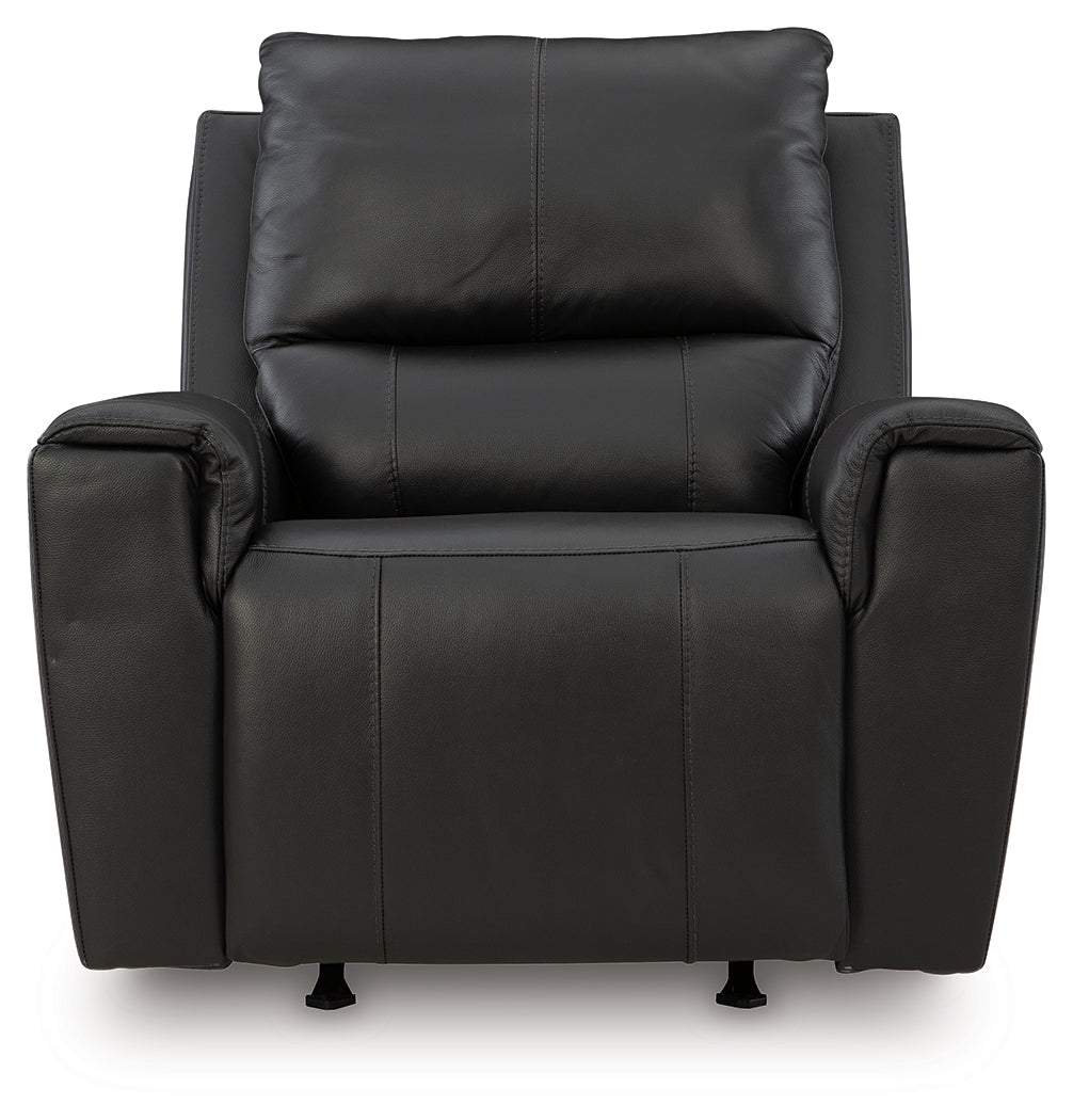 Glossmore Black Rocker Recliner