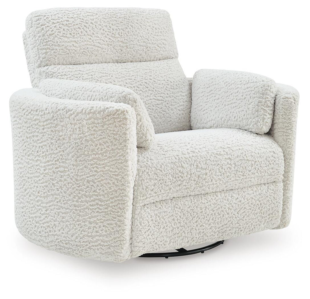 Gosaldo Silver Swivel Power Glider Recliner