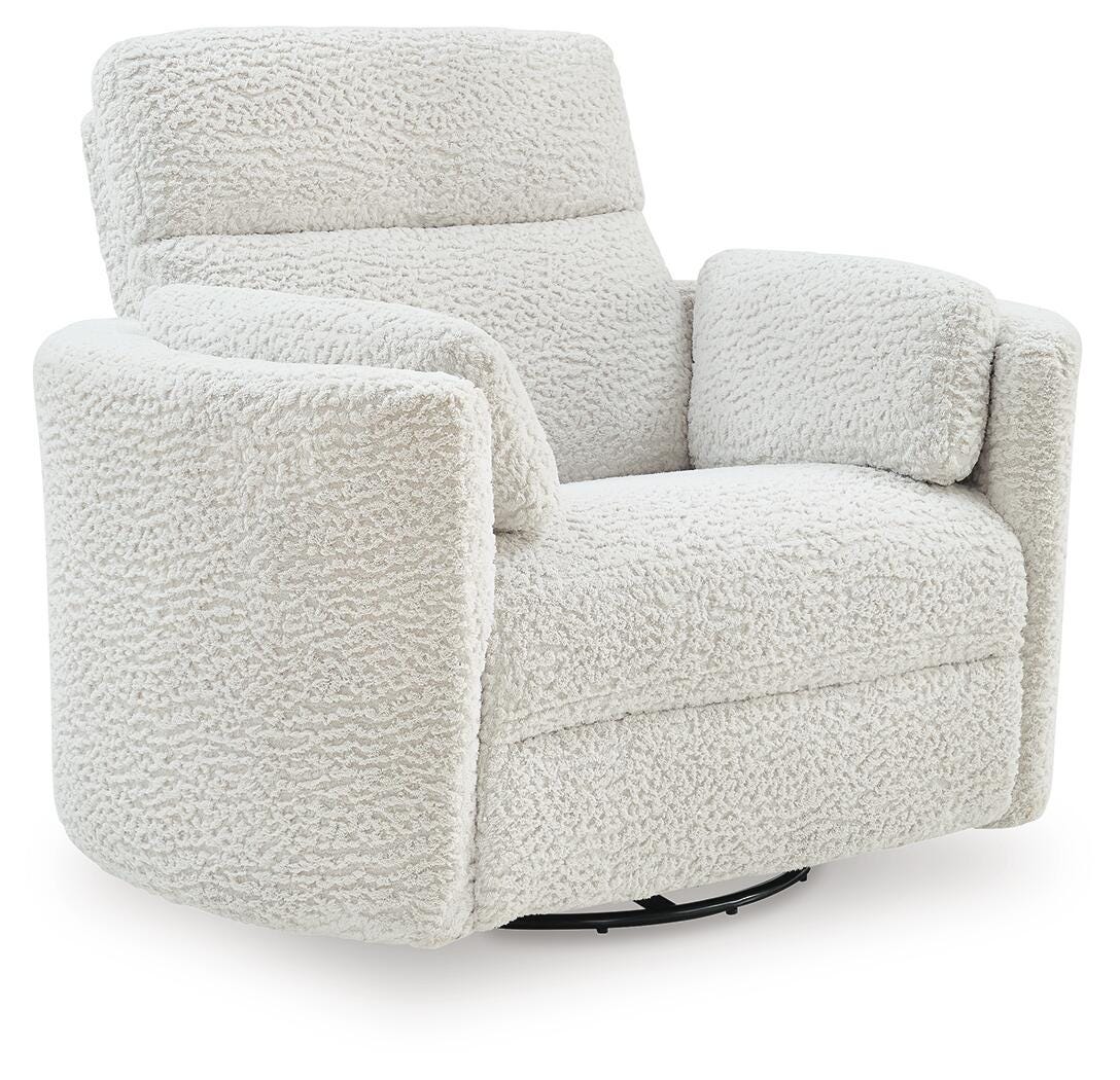 Gosaldo Silver Swivel Power Glider Recliner