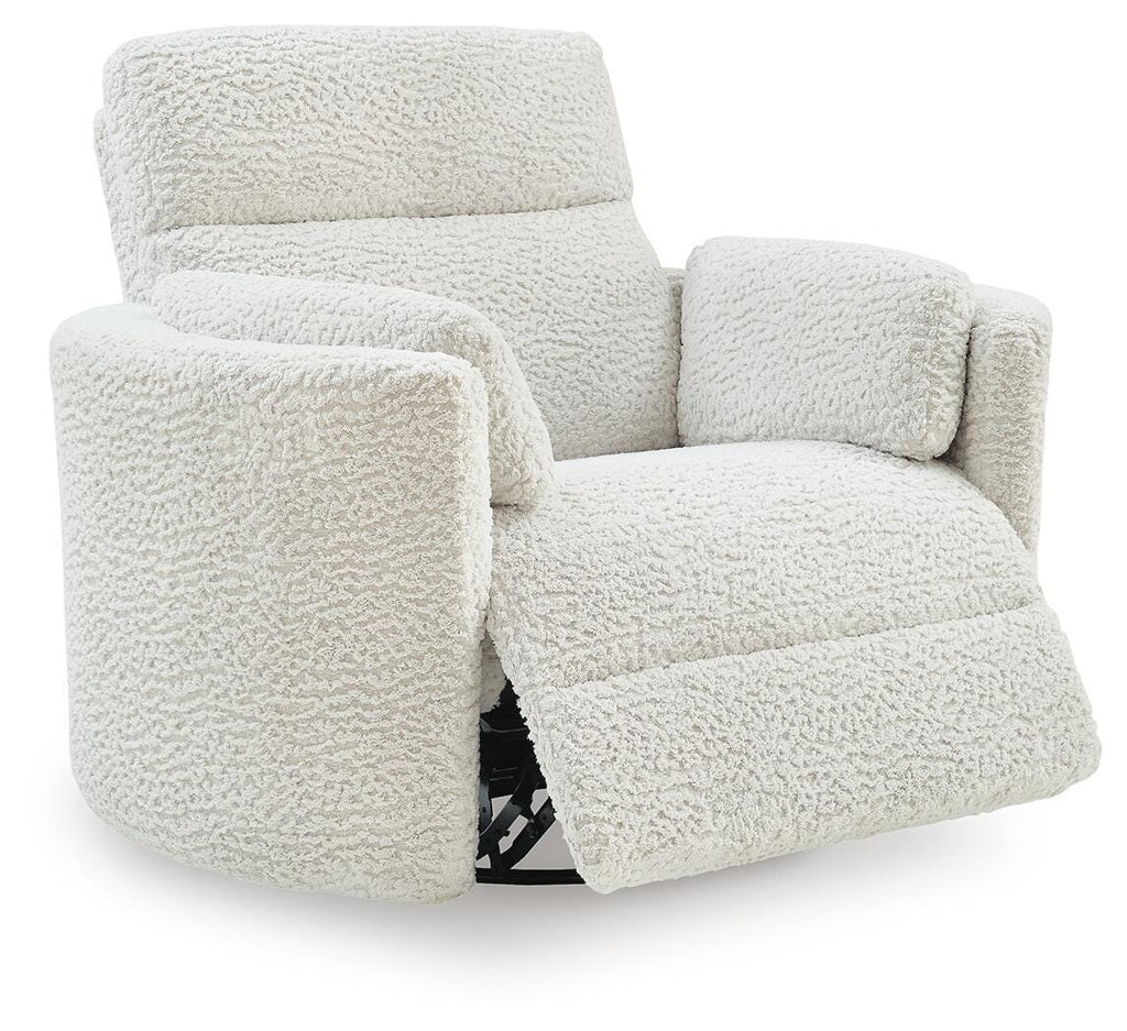Gosaldo Silver Swivel Power Glider Recliner