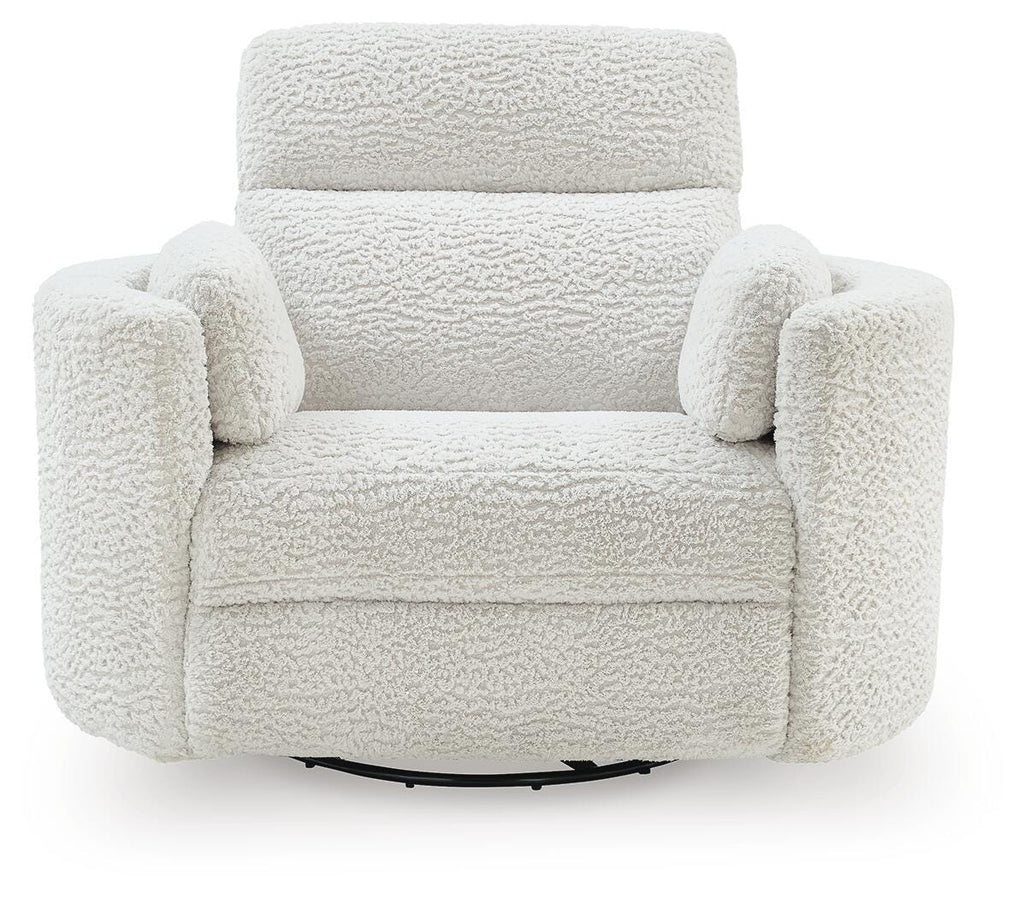 Gosaldo Silver Swivel Power Glider Recliner