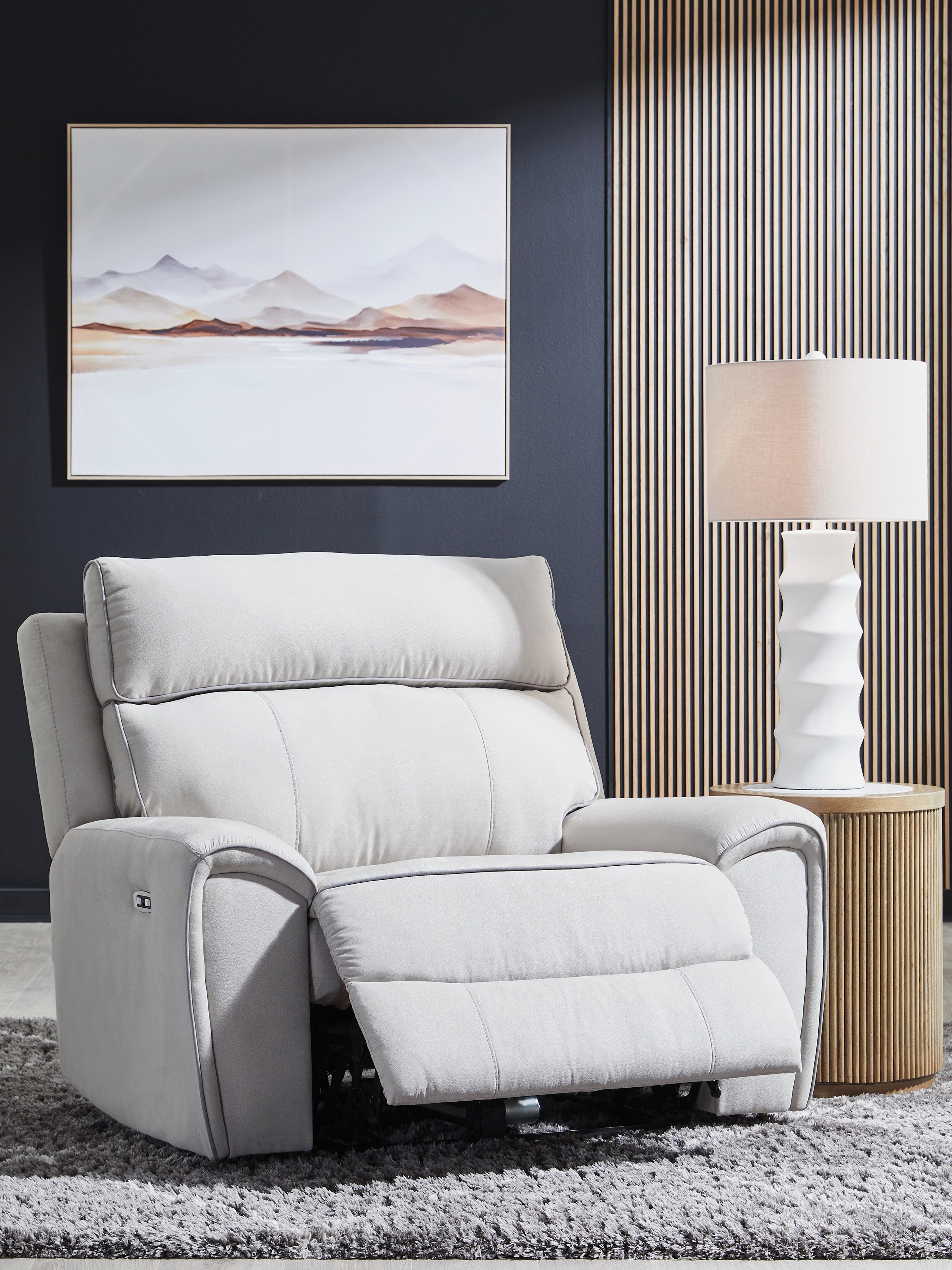 Grafton Pike Pearl/Ash Power Recliner