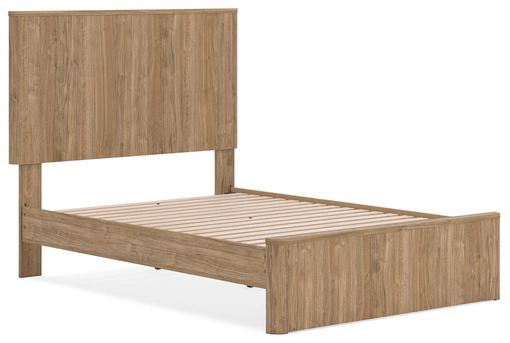 Gramburg Warm Natural Brown Full Panel Platform Bed
