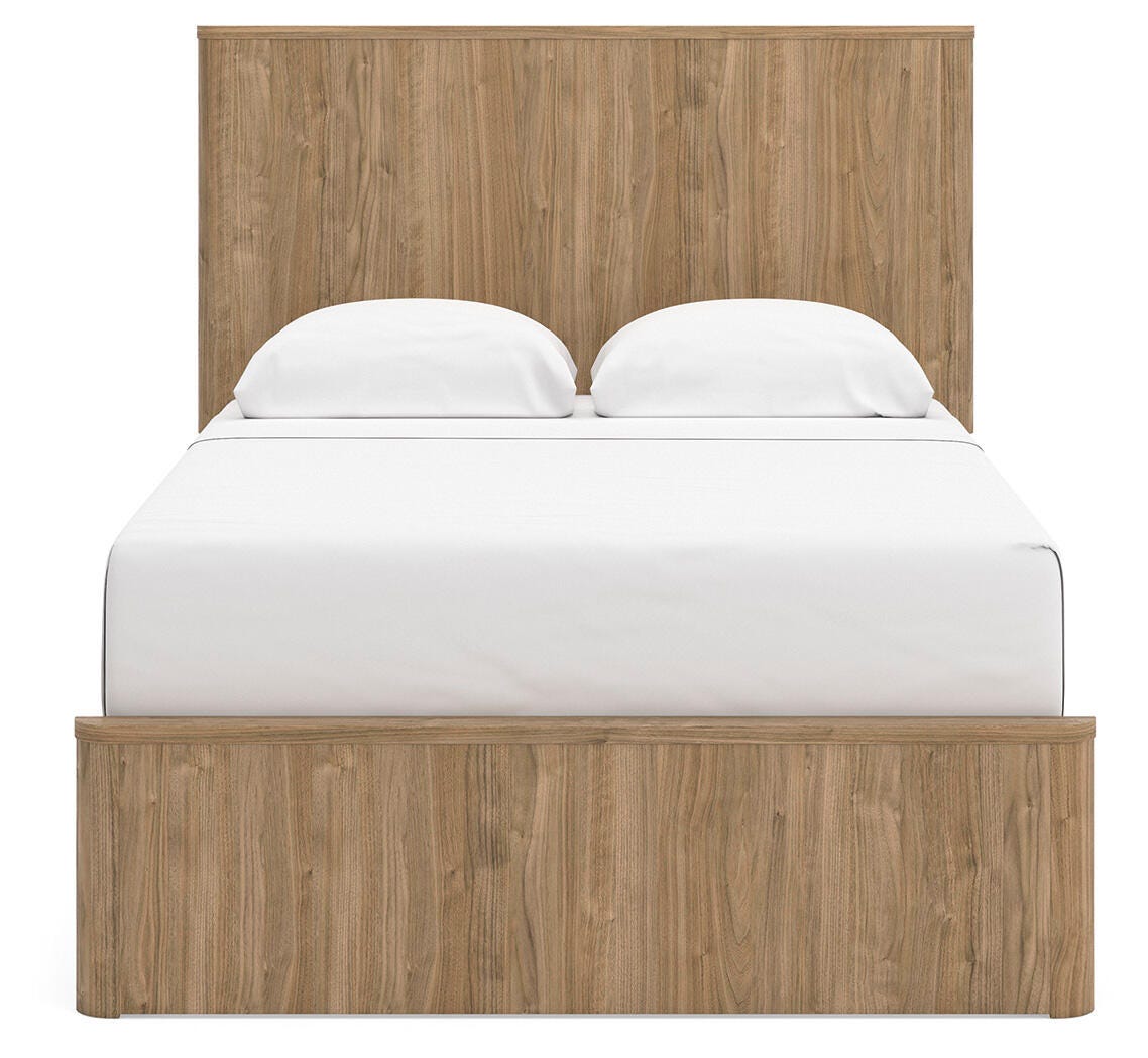 Gramburg Warm Natural Brown Full Panel Platform Bed