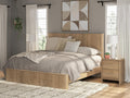 Gramburg Warm Natural Brown King Panel Bed