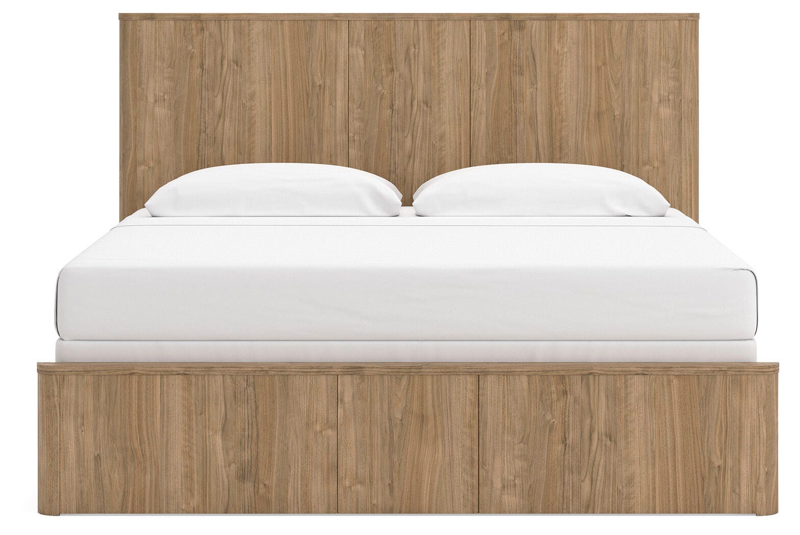Gramburg Warm Natural Brown King Panel Bed