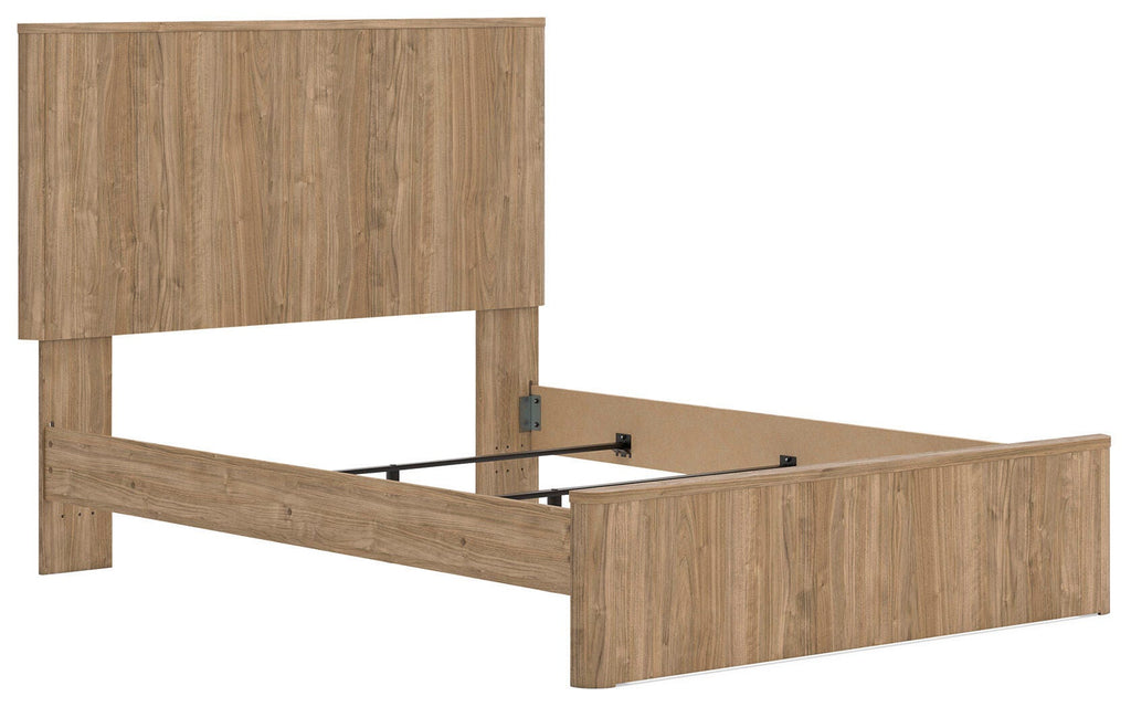 Gramburg Warm Natural Brown Queen Panel Bed