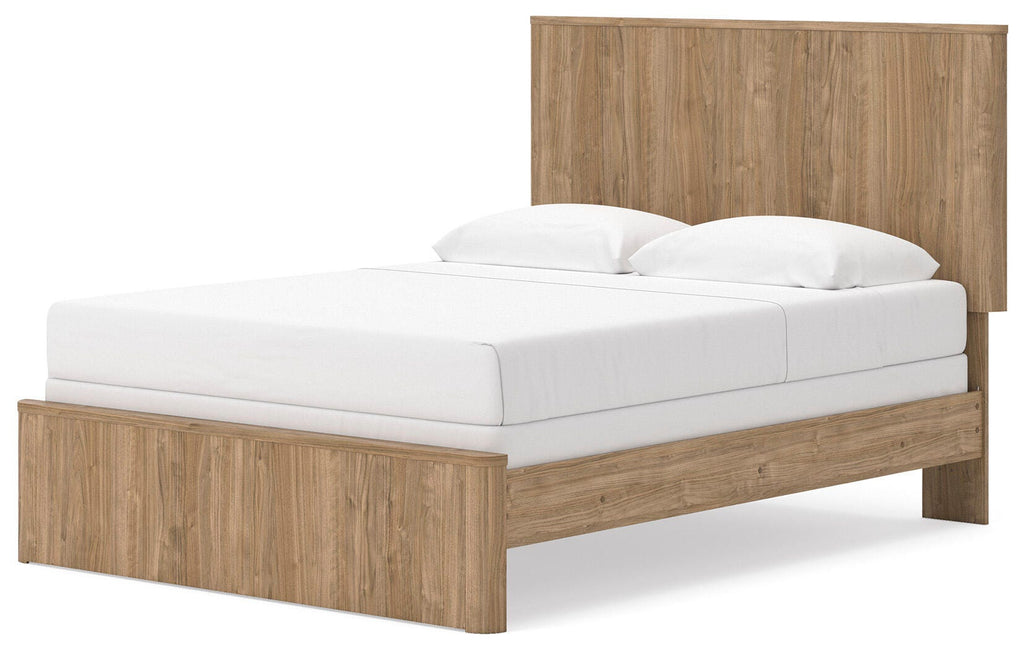 Gramburg Warm Natural Brown Queen Panel Bed