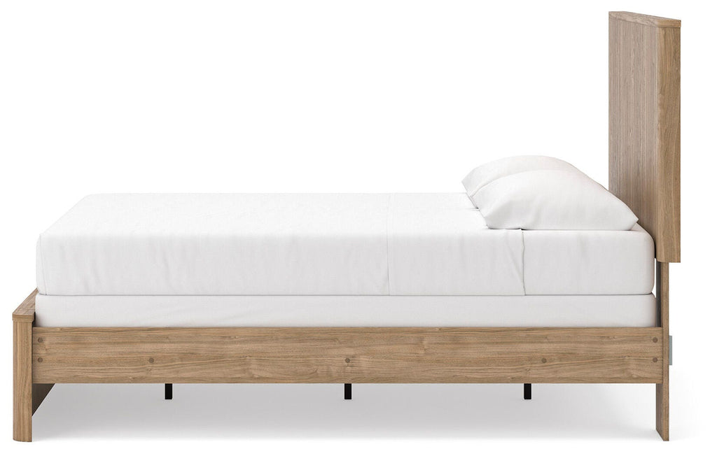 Gramburg Warm Natural Brown Queen Panel Bed