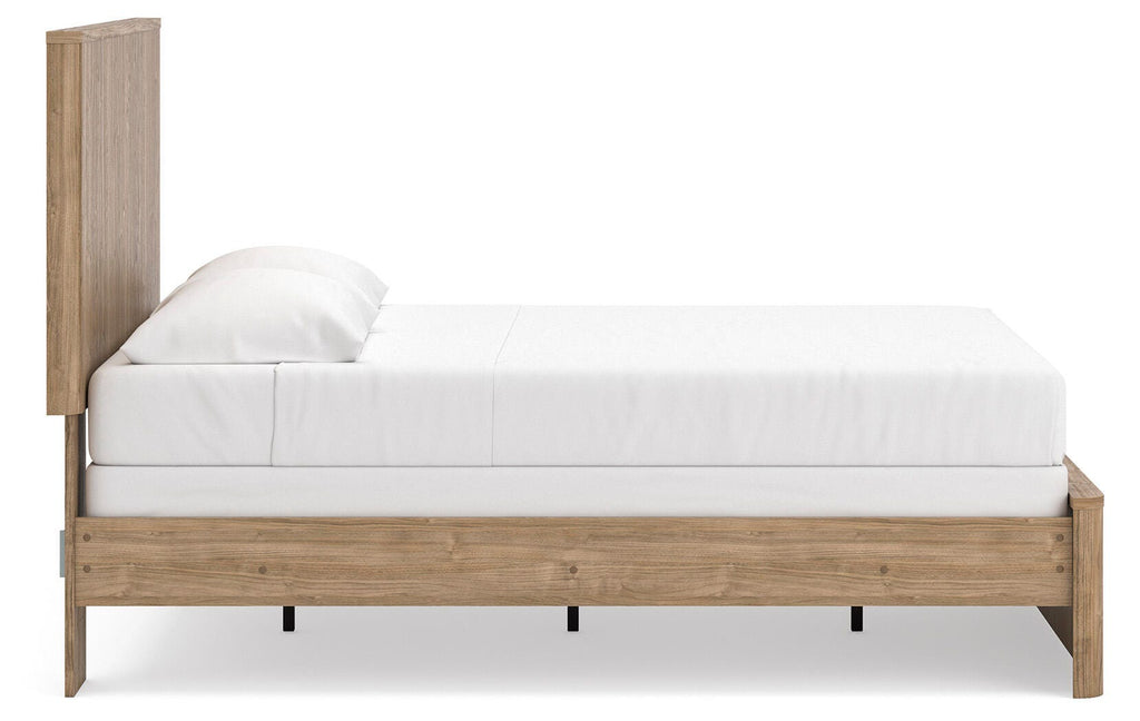 Gramburg Warm Natural Brown Queen Panel Bed
