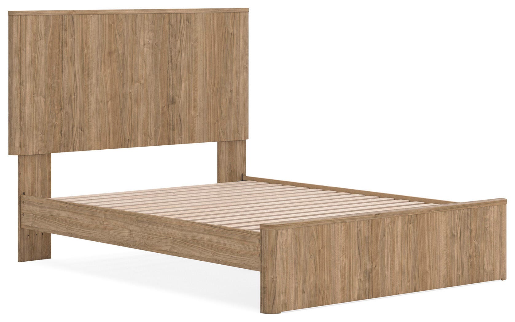 Gramburg Warm Natural Brown Queen Panel Platform Bed