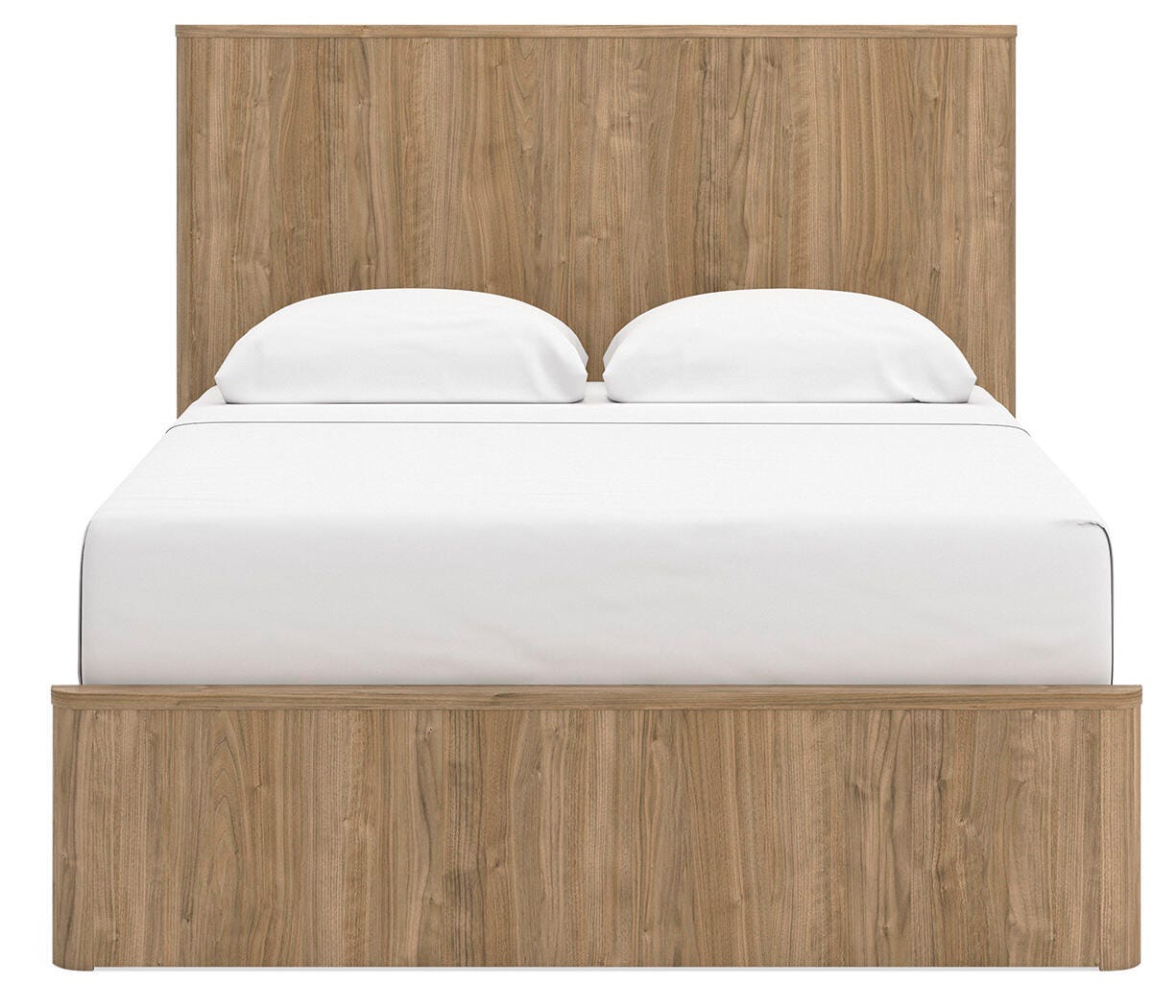 Gramburg Warm Natural Brown Queen Panel Platform Bed