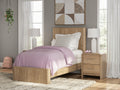 Gramburg Warm Natural Brown Twin Panel Bed