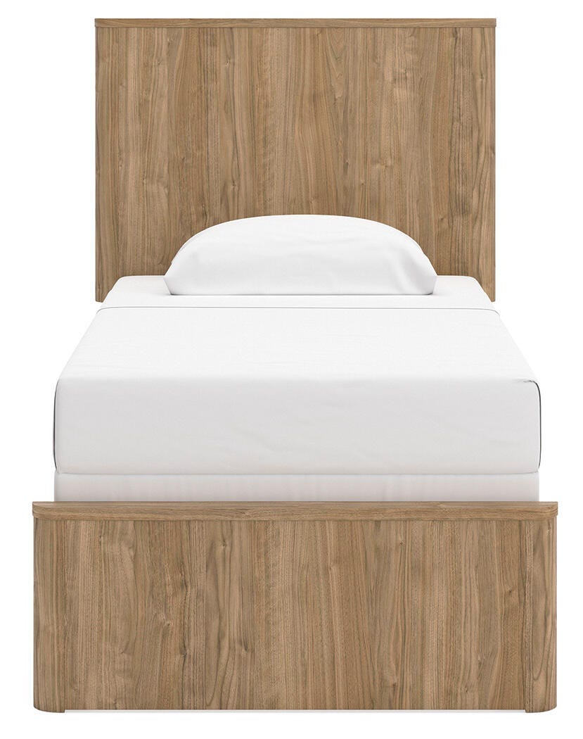 Gramburg Warm Natural Brown Twin Panel Bed