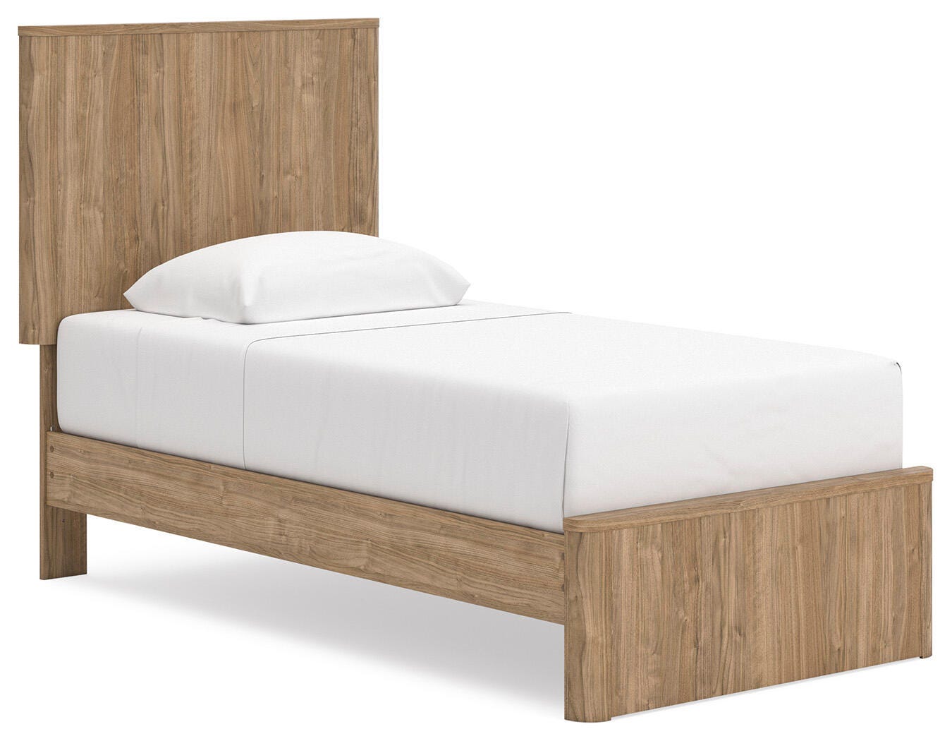 Gramburg Warm Natural Brown Twin Panel Platform Bed