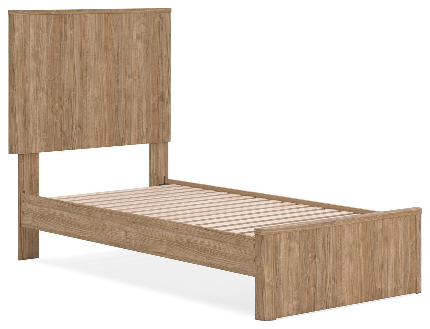 Gramburg Warm Natural Brown Twin Panel Platform Bed