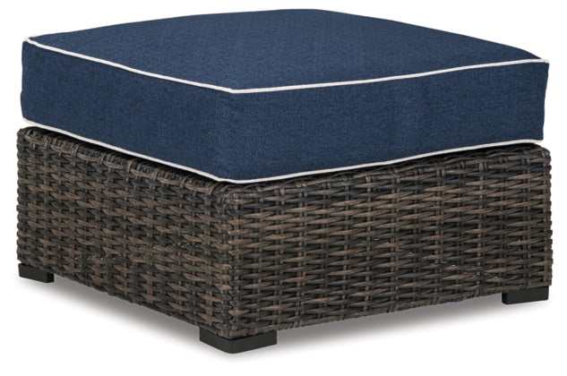 Grasson Lane Outdoor Ottoman w/ Cushion