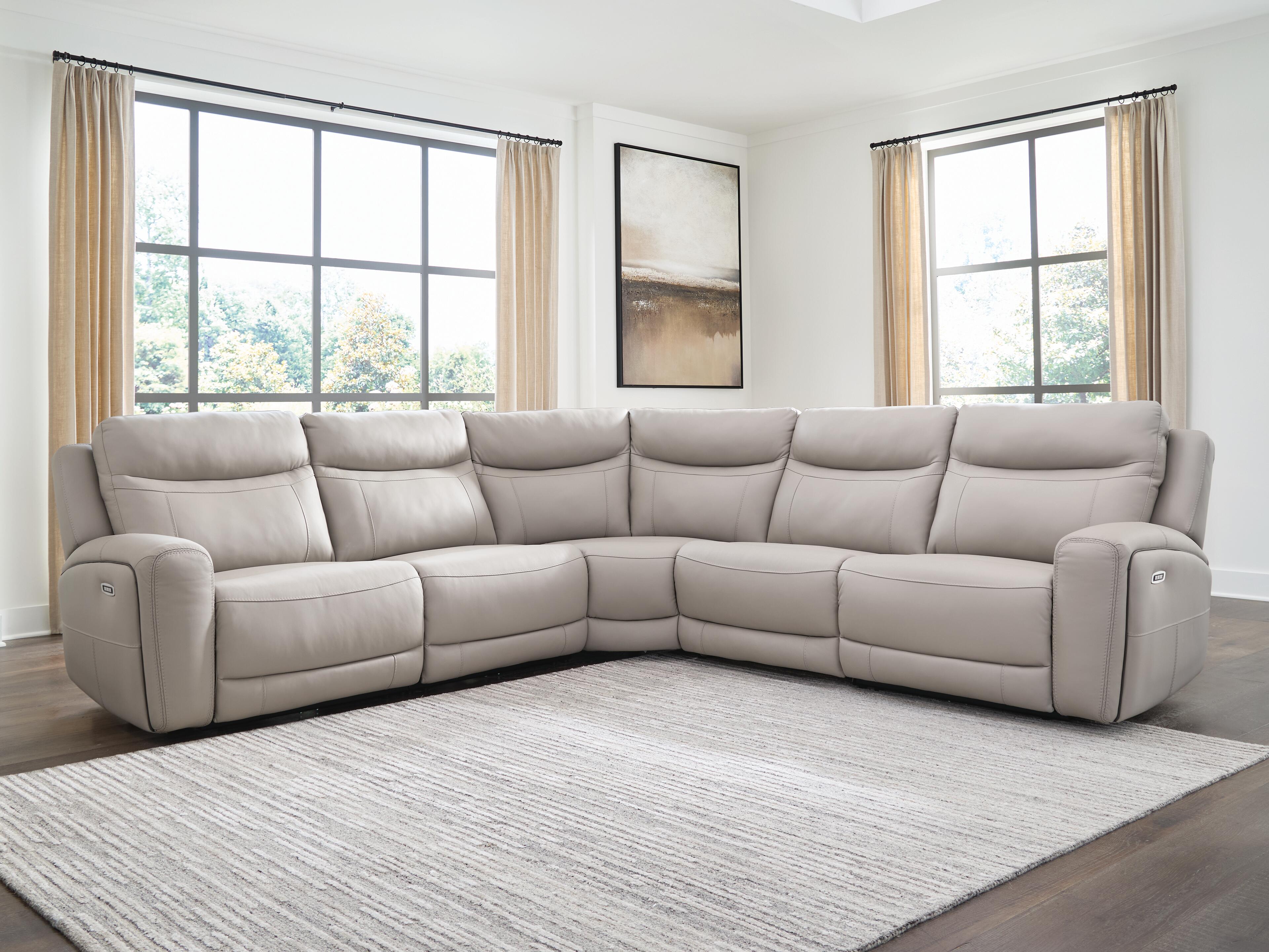 Gravier Gray 5-Piece Power Reclining Sectional
