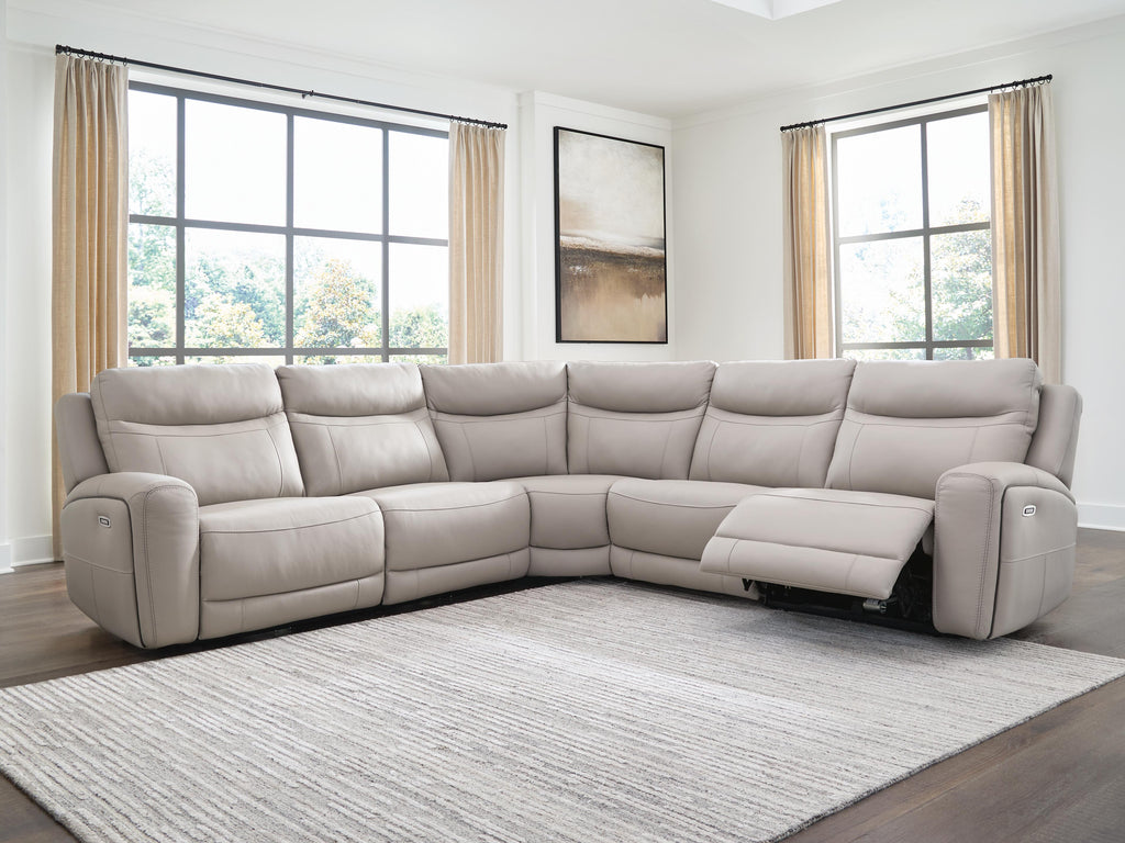 Gravier Gray 5-Piece Power Reclining Sectional