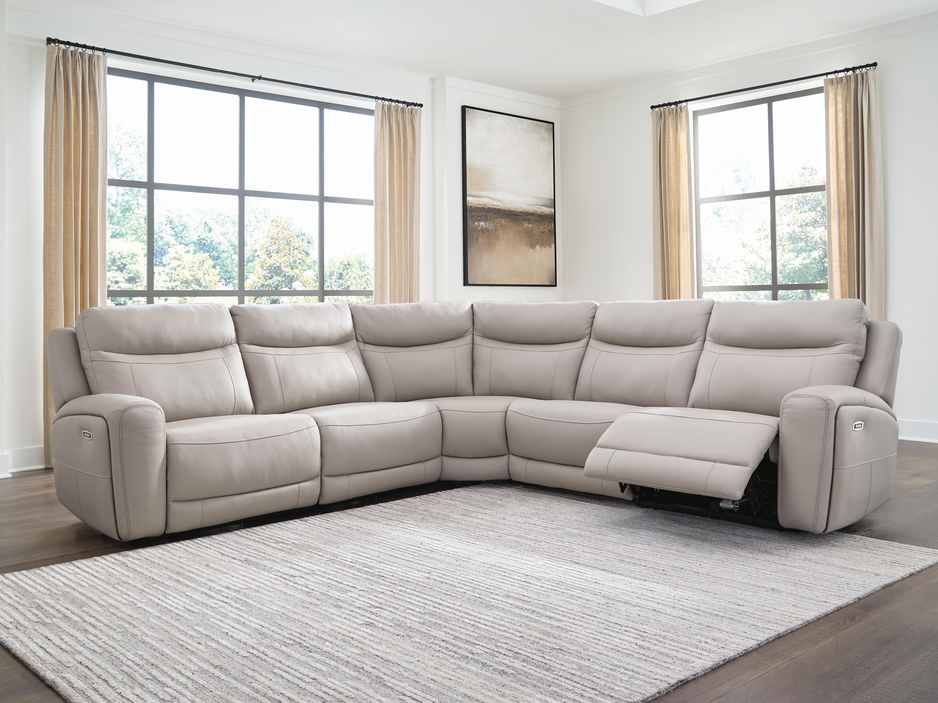 Gravier Gray 5-Piece Power Reclining Sectional