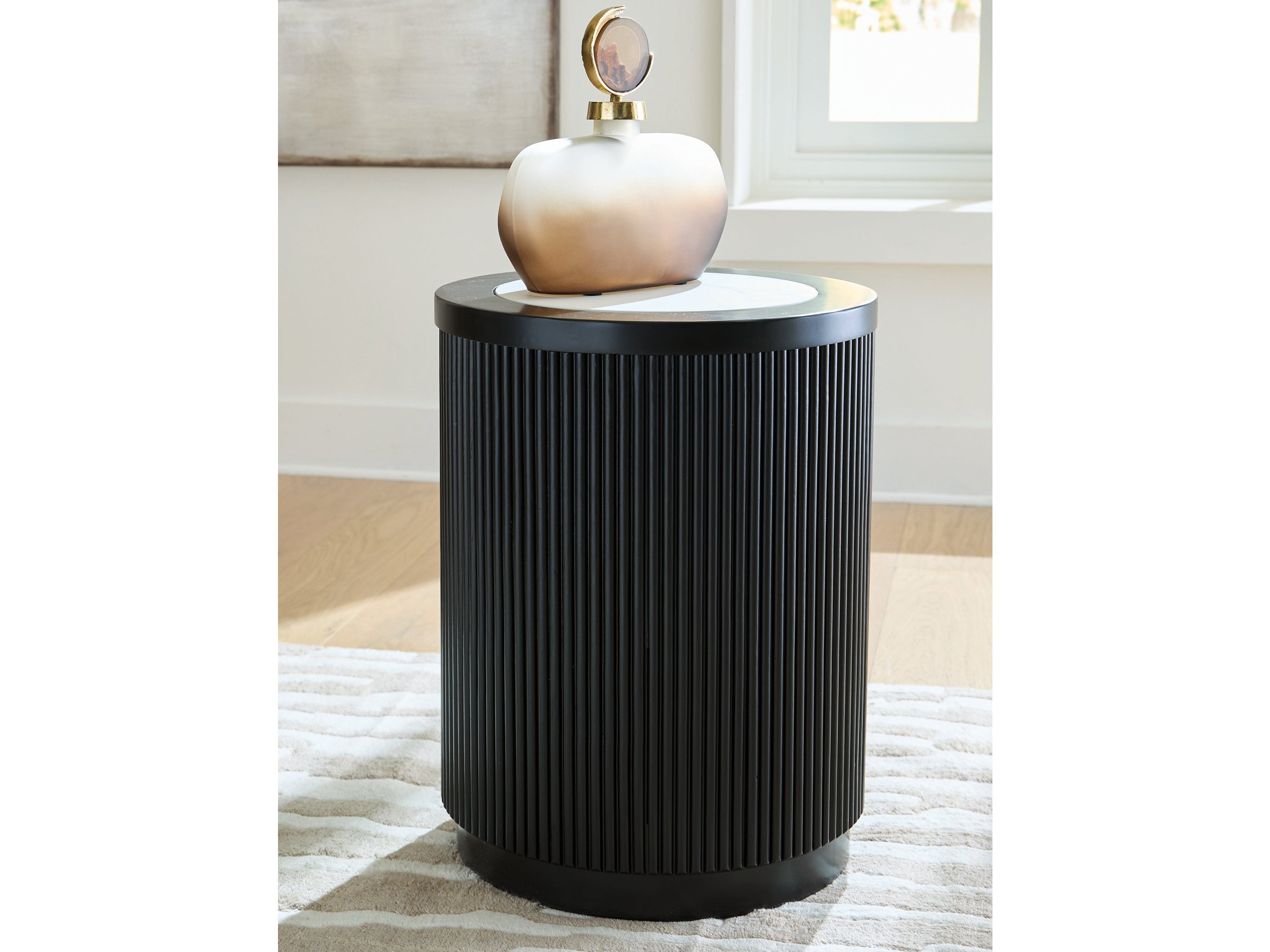 Grayman Black End Table