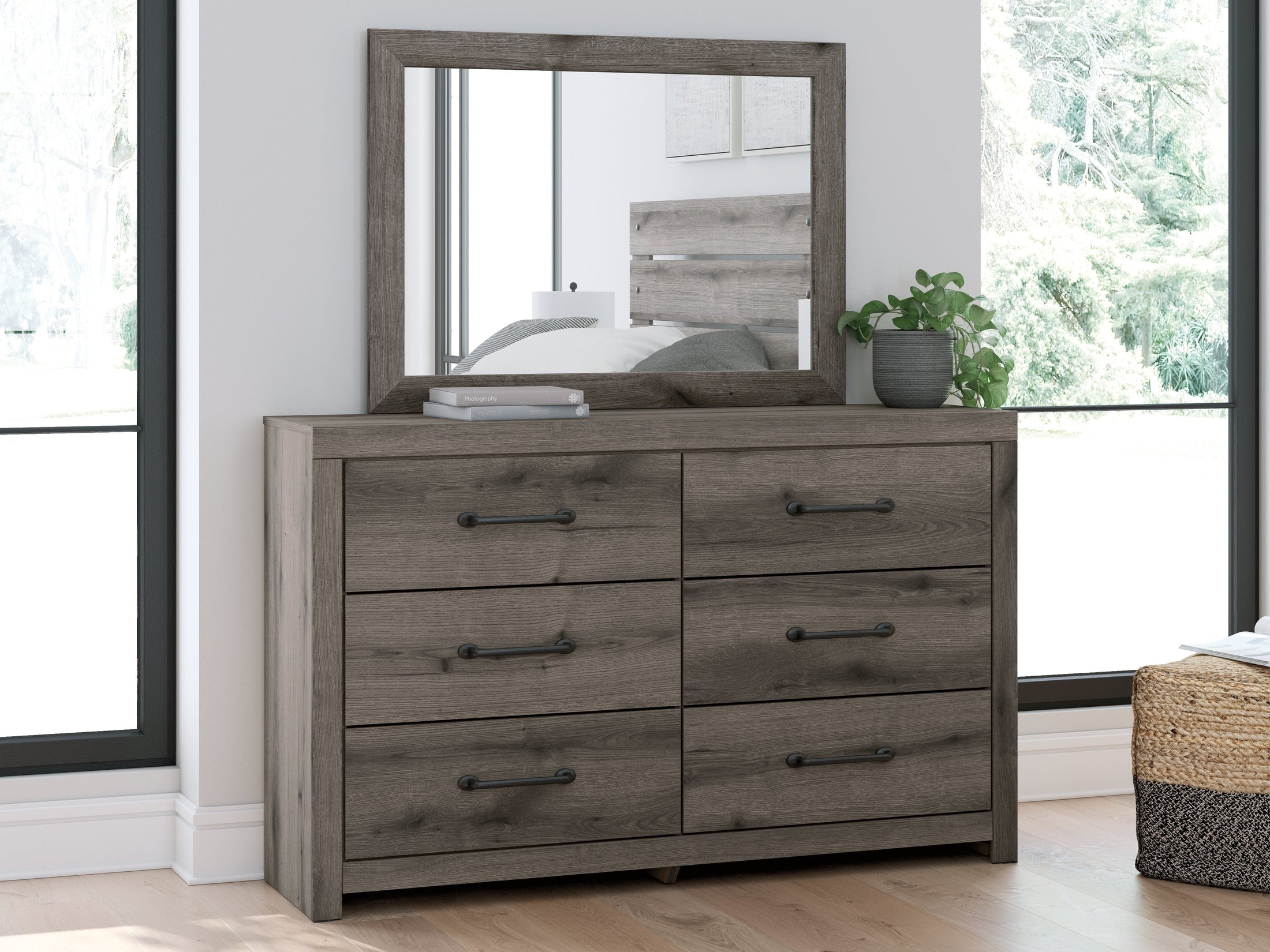 Graystorm Brown Gray Dresser & Mirror
