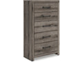 Graystorm Brown Gray Five Drawer Chest