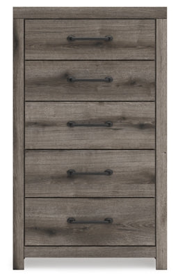 Graystorm Brown Gray Five Drawer Chest