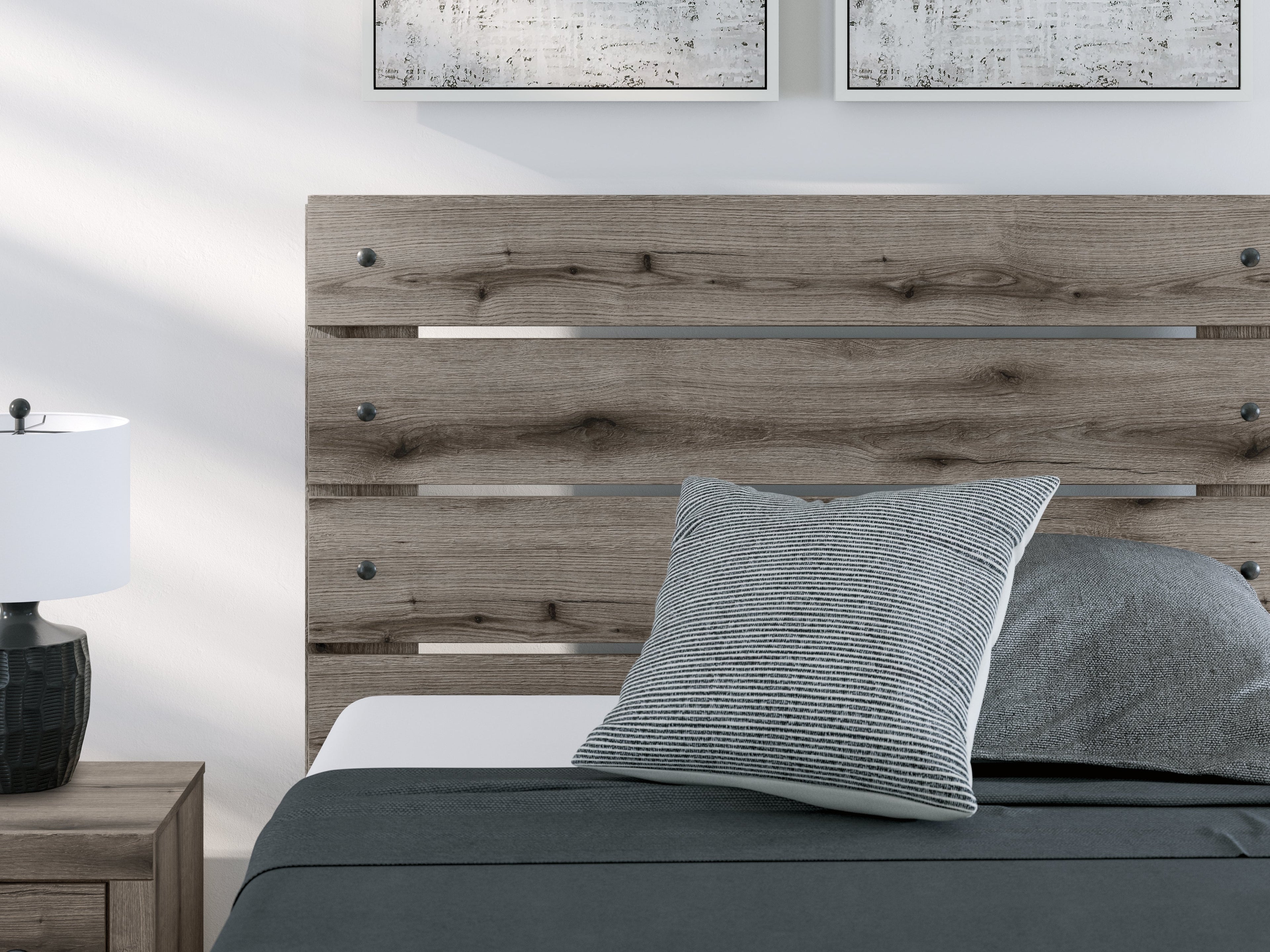 Graystorm Brown Gray Full Panel Storage Youth Bed